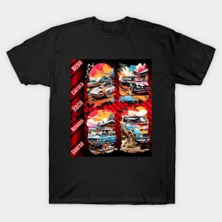 RACE  RESU  CARRERA RENNEN COURSE VINTAGE RACE CARS VIBRANT BACKGROUND ENVIRONMENTS T-Shirt